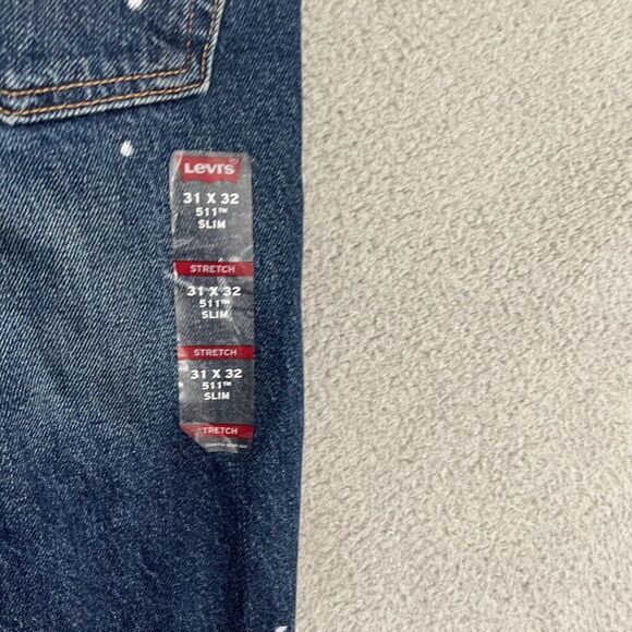 NEW Levi's 511 Jeans Men 31x32 Blue Professor Marvel Slim Stretch Denim - Picture 6 of 12